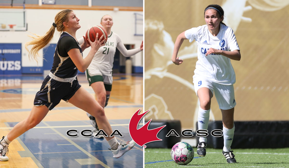 Meagan Briggs (left) and Alanah Dulong achieved Academic All-Canadian status for the 2022-23 season.