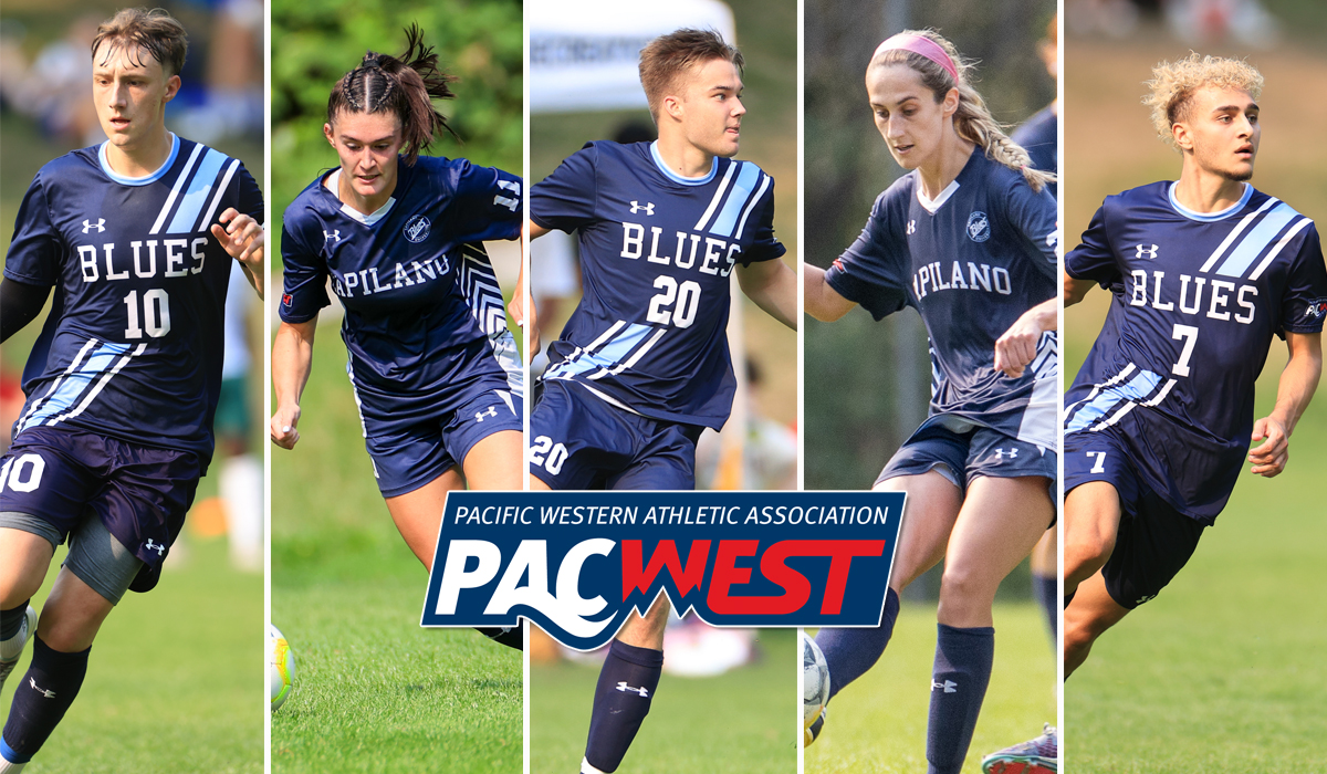 (L to R) Tommy Millar, Maya Smith, Riley Marshall, Mya Fraser and Sebastian Cirotto are 2024 PACWEST All-Stars.