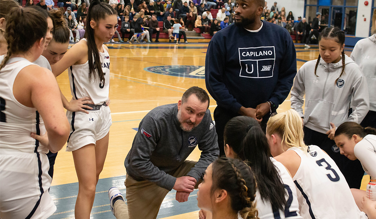 Blues head coach Chris Weimer guided his side to a pair of wins at Douglas College Nov. 3 and 4.