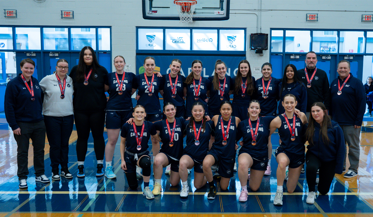 The CapU Blues earned a PACWEST bronze medal, upending Douglas College in the provincials Saturday at Capilano's Centre for Sport and Wellness. (Blues Athletics)