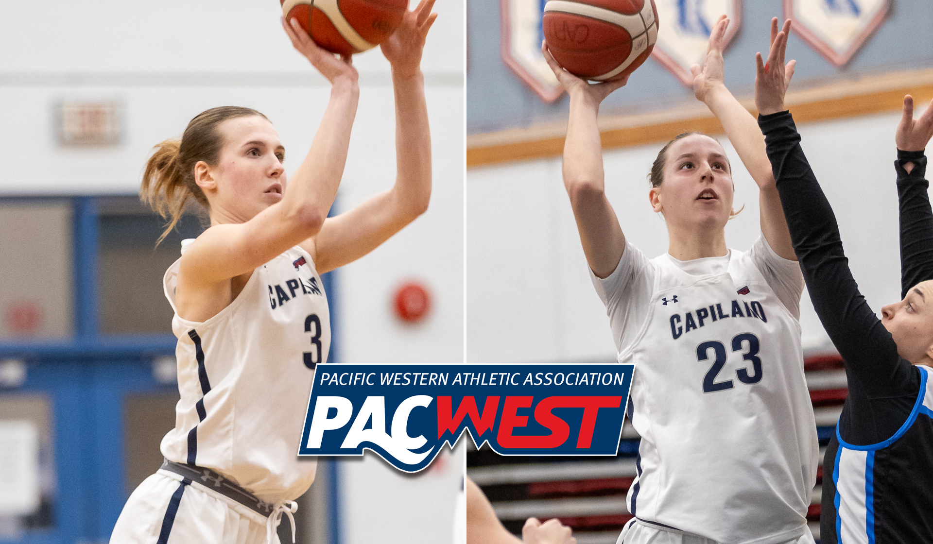 Capilano Blues Barcha Hnizdilova (left) and Lucia Lopez earned spots with the PACWEST All-Star teams.