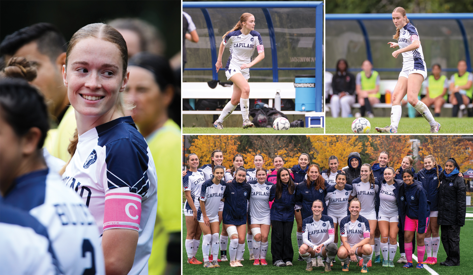 Blues graduating defender Lauren Grey was named a 2025 CCAA All-Canadian at the National Championship awards banquet Nov. 4.