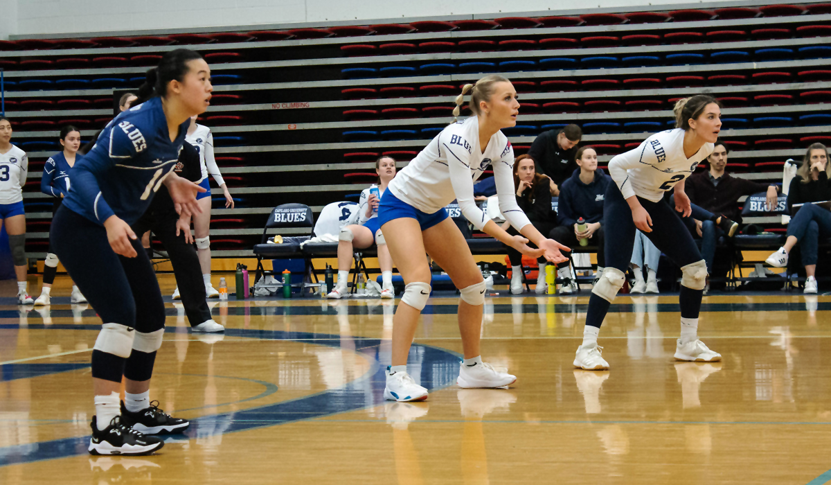 CapU Blues women's volleyball suffered two losses on the road at the hands of the Douglas College Royals Feb. 10 and 11.