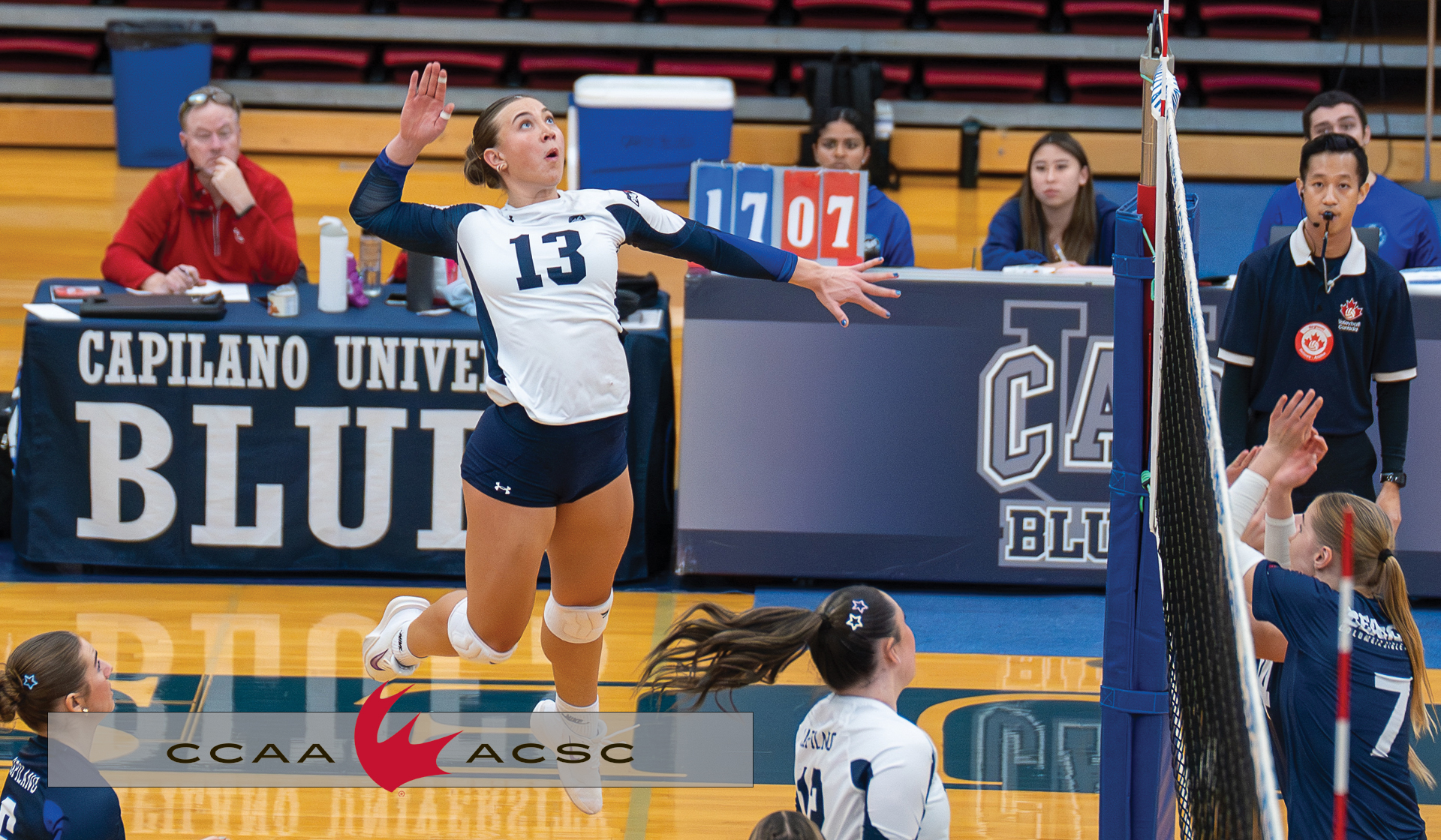 Abby Betker has been named the CCAA Player of the Year for women's volleyball. (Chris Raeside photo)